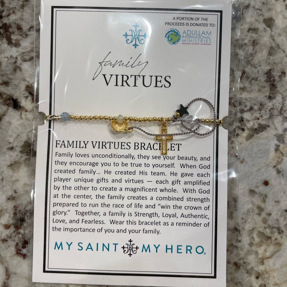 Gold Family Virtues Bracelet